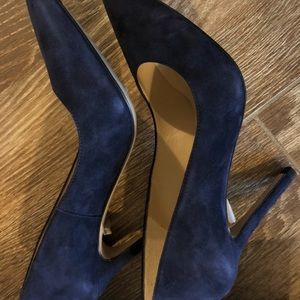LK Bennett navy suede pumps- size 35